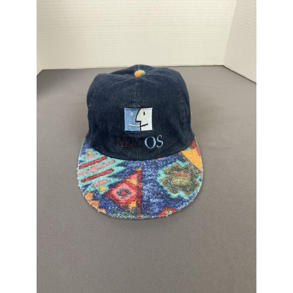 Vintage 90s Apple Mac OS Computers Hat Promo Rare Designer Streetwear Hype Art - Picture 1 of 6